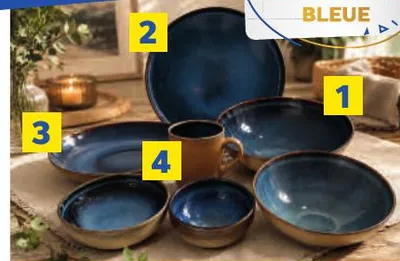 Assiette plate 28cm - Gamme Porcelaine Bleue