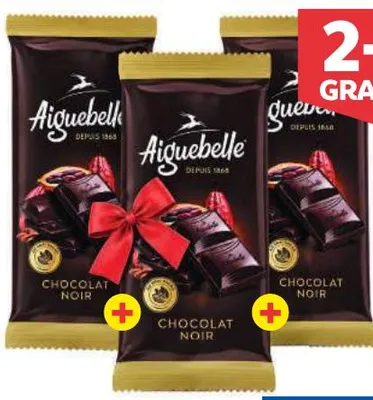 3 tablettes de chocolat noir Aiguebelle Délice 100g