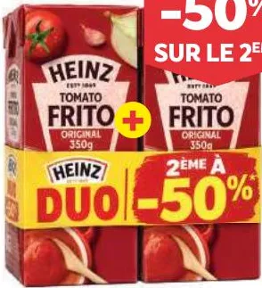 2 coulis de tomate Heinz 350g