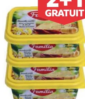 3 barquettes de margarine Familia 200g