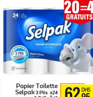 Papier Toilette Selpak 3 Plis x24