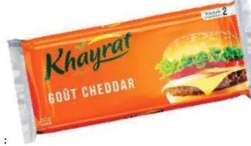 24 tranches préparation fromagère goût cheddar Khayrat 400g