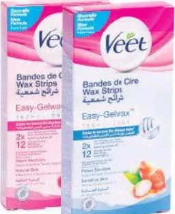 10 bandes de cire Veet