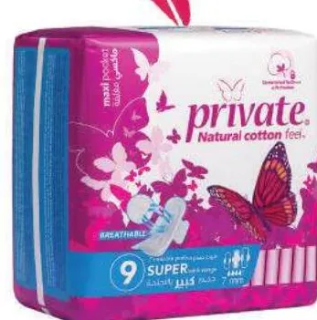9 serviettes hygiéniques maxi pocket night Private