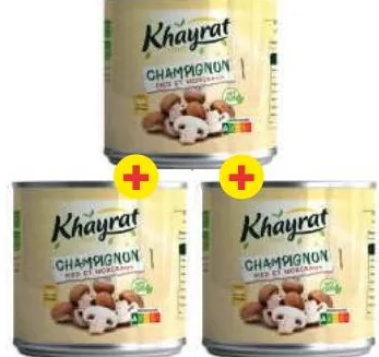 3 boites de champignons Khayrat 1/4