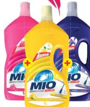 3 nettoyants sol Mio 1L