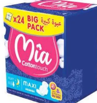 24 serviettes hygiéniques Mia Maxi nuit big pack
