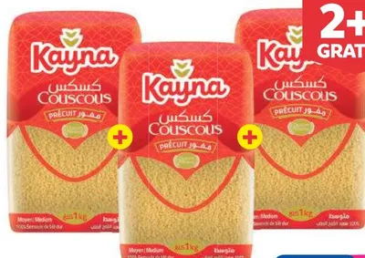 3 paquets de couscous moyen Kayna 1kg