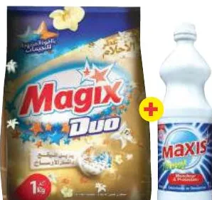 Lessive main Magix 1kg + eau de javel 1L