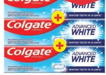 3 dentifrices Colgate Advanced White 100ml