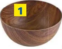 Saladier rond 20cm - Gamme Mélamine Effet Bois