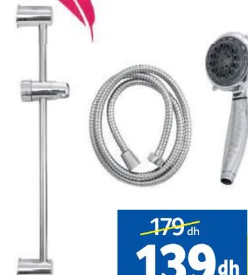 Kit de douche avec barre et pommeau