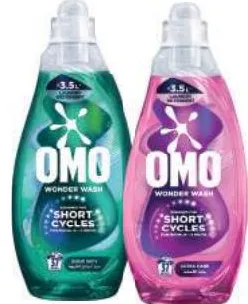 Lessive liquide spécial cycle court Omo 1480ml