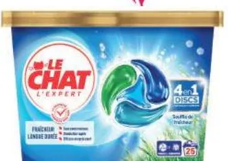 25 capsules de lessive Le Chat souffle de fraicheur
