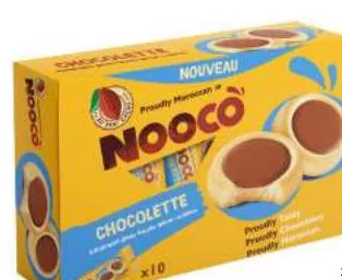 10 biscuits fourrés chocolette Nooco 38g
