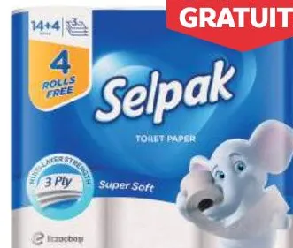 18 rouleaux de papier toilette Selpak