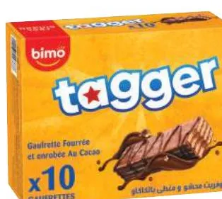 10 gaufrettes Tagger cocoa 22g